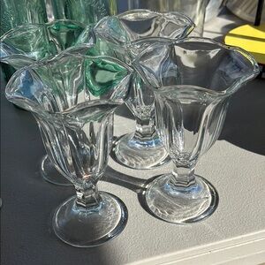 Elegant Clear Glass Dessert Cups